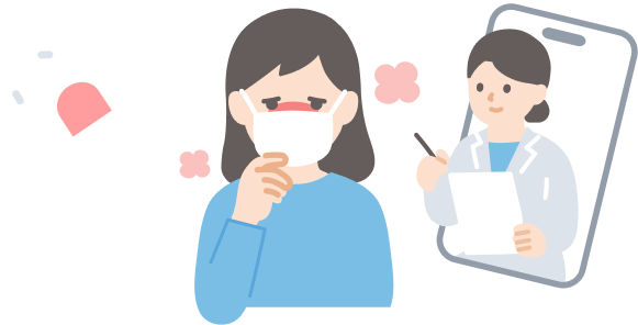 スマホを持った女性イラスト